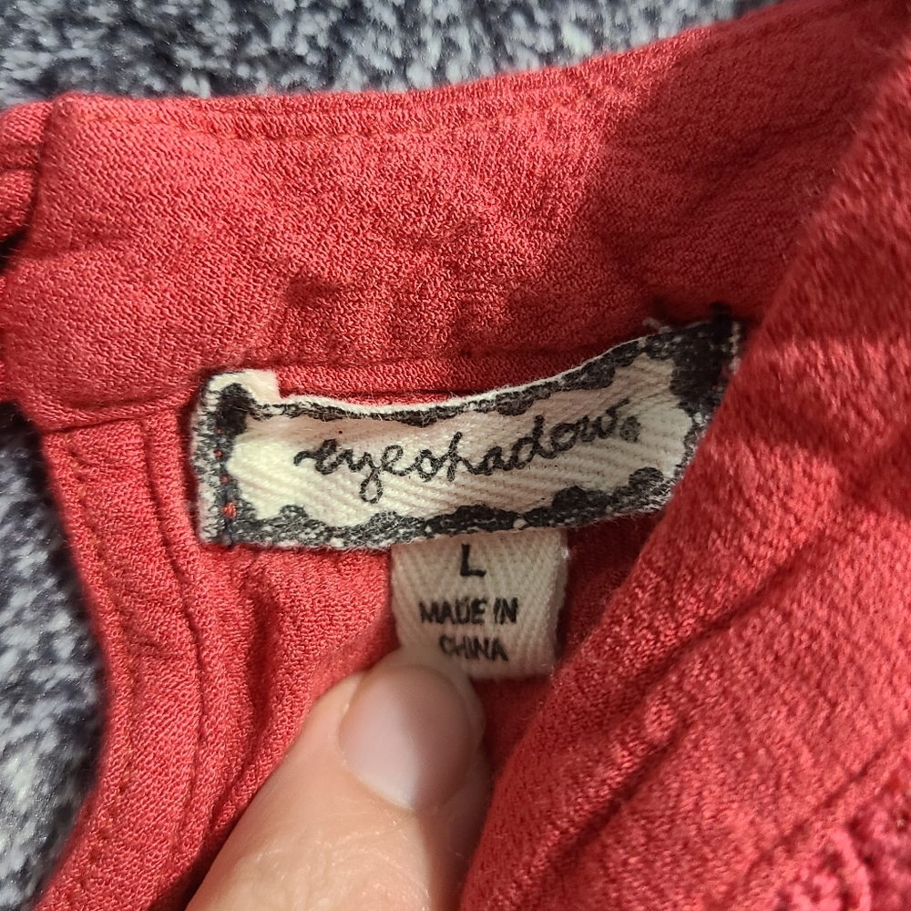 Eyeshadow Red Emdroidered Holtertop Dress L - Picture 4 of 6